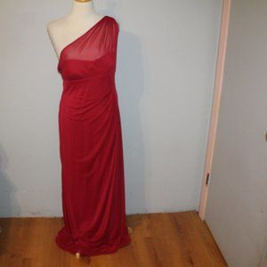 Davids Bridal Size 12 Grecian One Shoulder Dress Occasion Party Holiday Prom